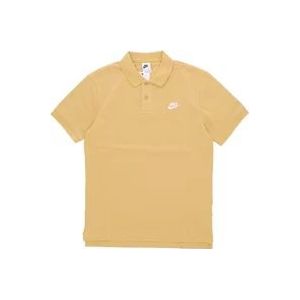 Nike Goud/Wit Polo Matchup Streetwear Shirt , Yellow , Heren , Maat: 2XL