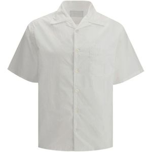 Prada, Heren, Overhemden, Wit, Maat: M Katoen,