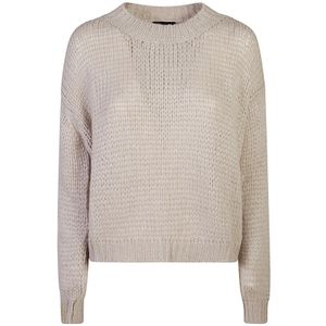 Roberto Collina, Dames, Truien, Beige, Maat: M Wol,