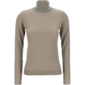 Brunello Cucinelli, Dames, Truien, Bruin, Maat: L Zijde,