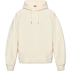 Jacquemus Typo hoodie met logo , Beige , Heren , Maat: XS