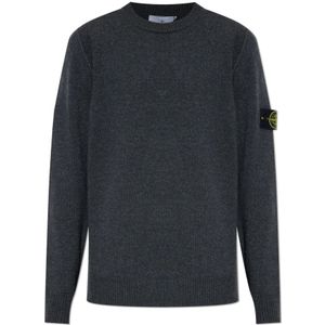 Stone Island, Heren, Truien, Grijs, Maat: S Wol,