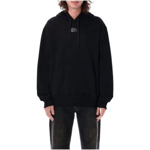 Diesel, Heren, Sweatshirts & Hoodies, Zwart, Maat: L Katoen,