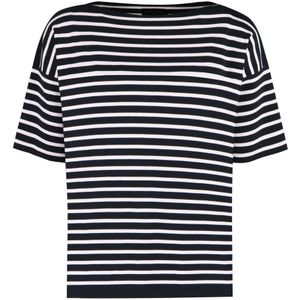 Roberto Collina, Dames, Tops, Blauw, Maat: L Viscose,