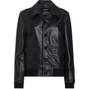 Dolce & Gabbana, Dames, Jassen, Zwart, Maat: XS