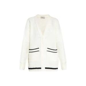 Moncler Cardigan met logo , Beige , Dames , Maat: S