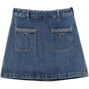 Self Portrait, Dames, Rokken, Blauw, Maat: S Denim,