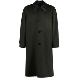 Fendi, Heren, Mantels, Groen, Maat: L Wol,