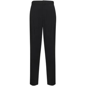 Giorgio Armani, Heren, Broeken, Zwart, Maat: S Wol,