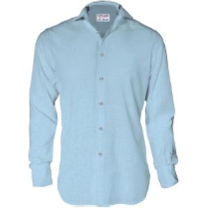 MC2 Saint Barth, Heren, Overhemden, Blauw, Maat: S Linnen,