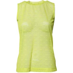 Dolce & Gabbana, Dames, Tops, Groen, Maat: XS Nylon,