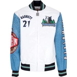 Mitchell & Ness, Heren, Jassen, Veelkleurig, Maat: L Wol,