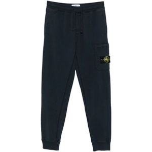 Stone Island, Heren, Broeken, Blauw, Maat: L Katoen,