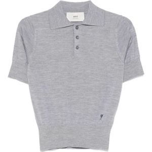 Ami Paris, Heren, Truien, Grijs, Maat: M Zijde,