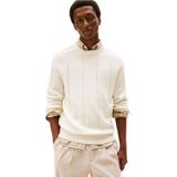 Tommy Hilfiger - Menswear - Ecru Trui - Ronde Hals - Lange Mouw