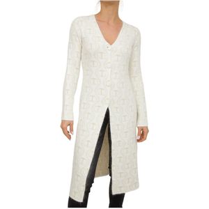 Twinset, Dames, Truien, Wit, Maat: S Katoen,