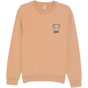 Moschino, Heren, Sweatshirts & Hoodies, Beige, Maat: XL