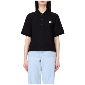 Kenzo, Dames, Tops, Zwart, Maat: XS Katoen,