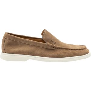 Boss - Sienne - Schoenen - Bruin - Suède - Normale Zool van Rubber