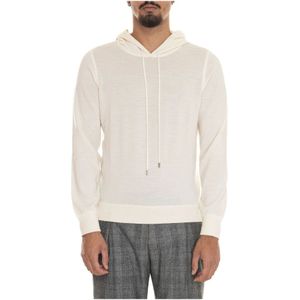 Gran Sasso, Heren, Sweatshirts & Hoodies, Wit, Maat: L Wol,