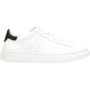 Hogan Witte Leren Sneakers Stijlvol Ontwerp , White , Heren , Maat: 39 EU