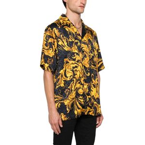 Versace Jeans Couture, Heren, Overhemden, Zwart, Maat: XL