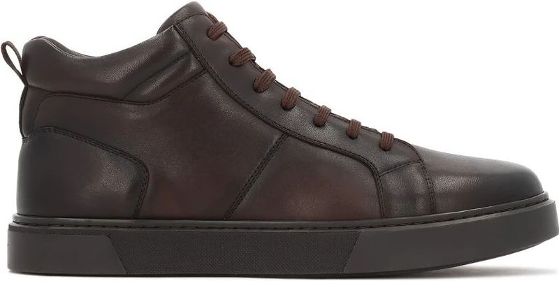 Kazar - Bruine Leren Sneakers - Heren - Hoge Schacht