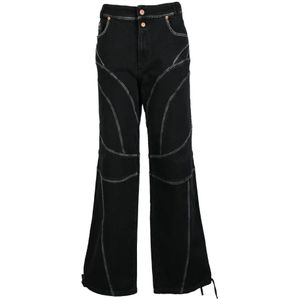Versace Jeans Couture, Dames, Jeans, Zwart, Maat: W26 Katoen,