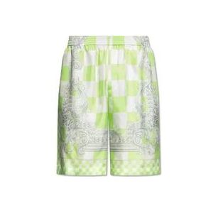 Versace Zijden shorts , Green , Heren , Maat: L