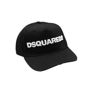 Dsquared2 Verstelbare Pet Cap , Black , Heren , Maat: ONE Size