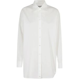 Moschino, Dames, Blouses & Shirts, Wit, Maat: 2XS Katoen,