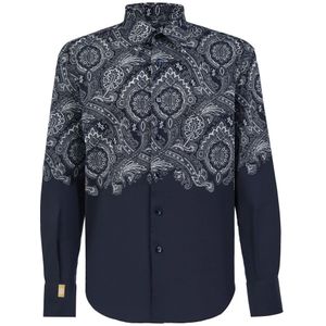 Billionaire, Heren, Overhemden, Blauw, Maat: XS Katoen,