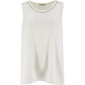 Panicale, Dames, Tops, Beige, Maat: S Zijde,