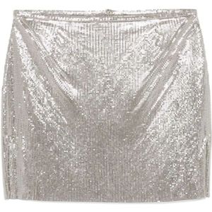 Rabanne, Dames, Rokken, Grijs, Maat: S