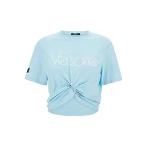 Versace Stijlvolle T-shirts en Polos , Blue , Dames , Maat: S