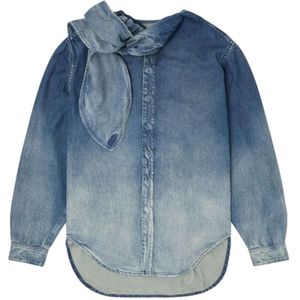 Diesel, Dames, Blouses & Shirts, Blauw, Maat: S Denim,