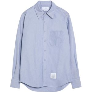 Thom Browne, Heren, Overhemden, Blauw, Maat: S