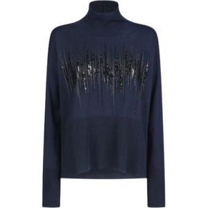 Dondup, Dames, Truien, Blauw, Maat: S Wol,