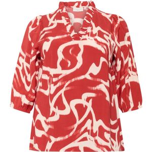 Kaffe Curve, Dames, Blouses & Shirts, Rood, Maat: 2XL