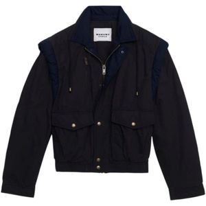 Isabel Marant, Dames, Jassen, Zwart, Maat: S Katoen,