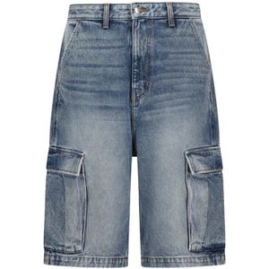 Rhude, Heren, Korte broeken, Blauw, Maat: L Denim,
