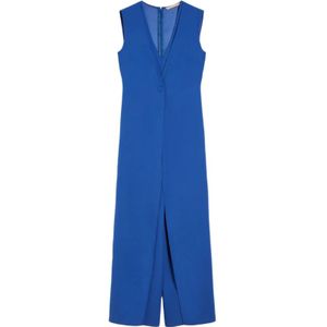 VERWIN Patchwork Overlay verfraaid effen dames jumpsuit hoge