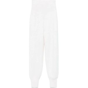 Chloé Witte Wollen Gebreide Broek , White , Dames , Maat: M