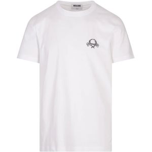 Moschino, Heren, Tops, Wit, Maat: S Katoen,