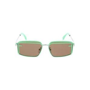 Stijlvolle zonnebril van Fendi , Green , Heren , Maat: ONE Size