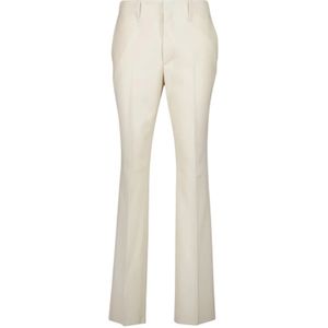 Fendi, Heren, Broeken, Wit, Maat: M Wol,