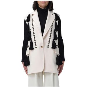 Max Mara, Dames, Jassen, Wit, Maat: S Wol,