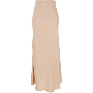 Plain Units, Dames, Rokken, Beige, Maat: L Satijn,