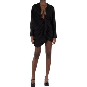 Jacquemus, Dames, Jurken, Zwart, Maat: S Viscose,