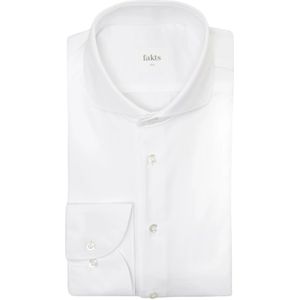 Fakts, Heren, Overhemden, Wit, Maat: M Leer,